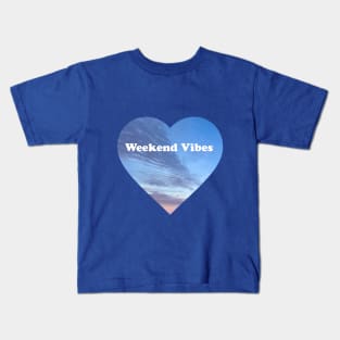 Weekend Vibes Blue Sky Kids T-Shirt